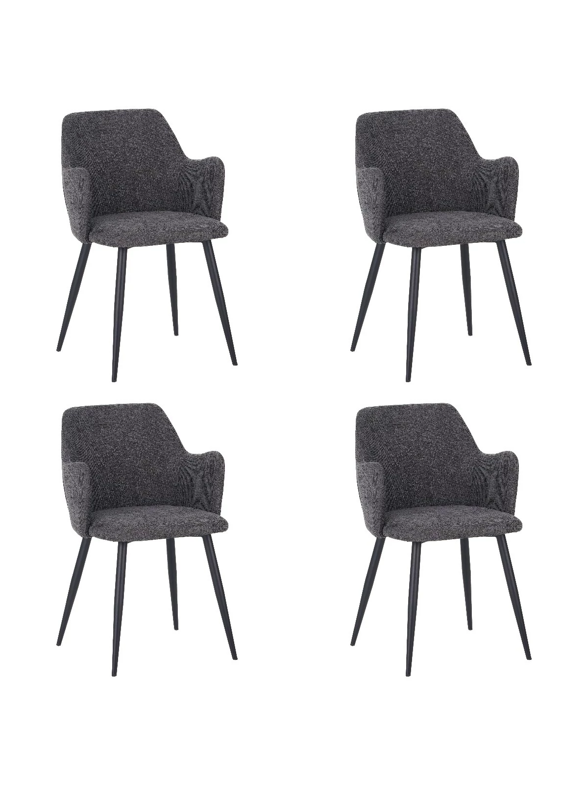 Lot de 4 LANCE Chaise de Salle à Manger Contemporaine avec Accoudoi...