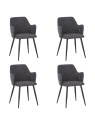 Lot de 4 LANCE Chaise de Salle à Manger Contemporaine avec Accoudoi...