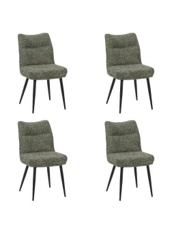 Set of 4 DYYK Modern Textured Dining Chair | Contemporary Accent Ch...
