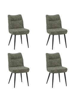 Set of 4 DYYK Modern Textured Dining Chair | Contemporary Accent Ch...