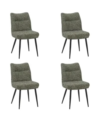 Set of 4 DYYK Modern Textured Dining Chair | Contemporary Accent Ch...