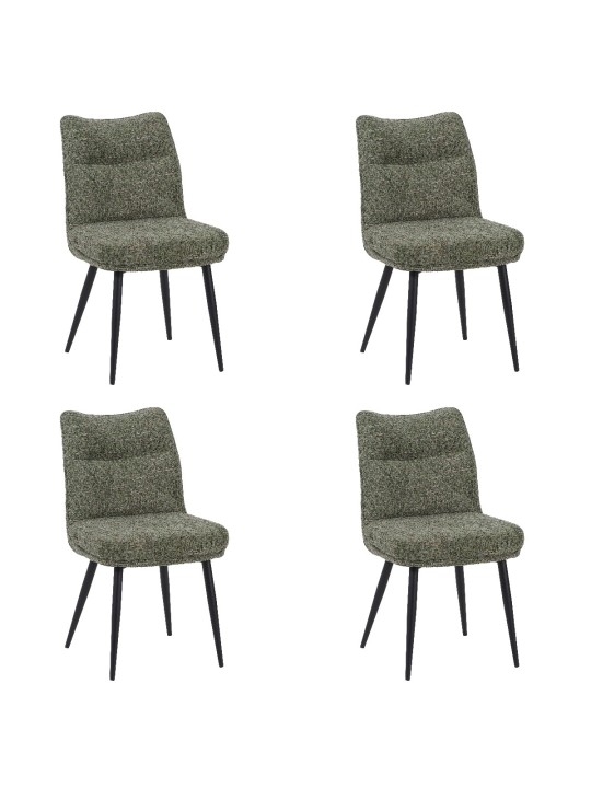 Lot de 4 DYYK Chaise de Salle à Manger Texturée | Chaise Contempora...