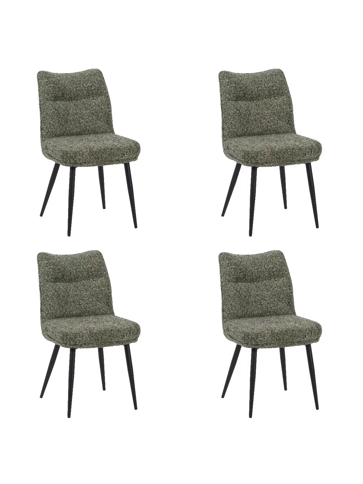 Set of 4 DYYK Modern Textured Dining Chair | Contemporary Accent Ch...