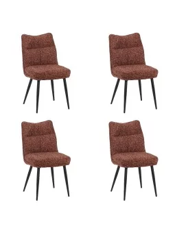 Set of 4 DYYK Modern Textured Dining Chair | Contemporary Accent Ch...