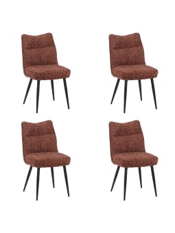 Set of 4 DYYK Modern Textured Dining Chair | Contemporary Accent Ch...