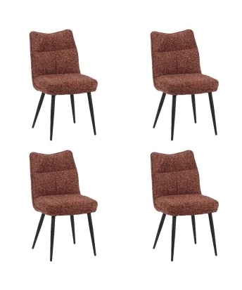 Lot de 4 DYYK Chaise de Salle à Manger Texturée | Chaise Contempora...