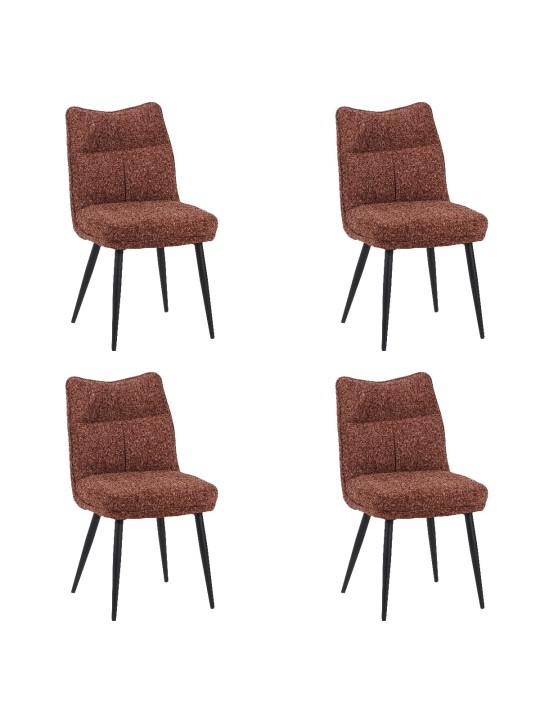Set of 4 DYYK Modern Textured Dining Chair | Contemporary Accent Ch...