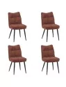 Lot de 4 DYYK Chaise de Salle à Manger Texturée | Chaise Contempora...