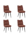 Set of 4 DYYK Modern Textured Dining Chair | Contemporary Accent Ch...