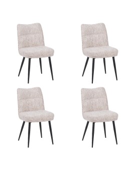 Lot de 4 DYYK Chaise de Salle à Manger Texturée | Chaise Contempora...