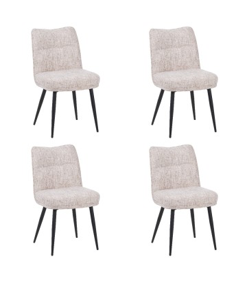 Set of 4 DYYK Modern Textured Dining Chair | Contemporary Accent Ch...