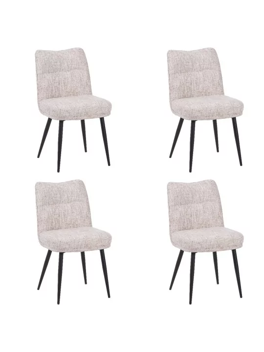 Lot de 4 DYYK Chaise de Salle à Manger Texturée | Chaise Contempora...