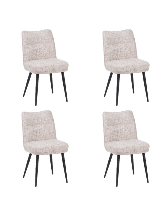 Lot de 4 DYYK Chaise de Salle à Manger Texturée | Chaise Contempora...