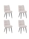 Lot de 4 DYYK Chaise de Salle à Manger Texturée | Chaise Contempora...