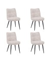 Lot de 4 DYYK Chaise de Salle à Manger Texturée | Chaise Contempora...
