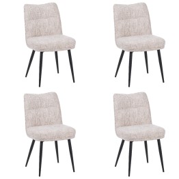 Set of 4 DYYK Modern Textured Dining Chair | Contemporary Accent Ch...
