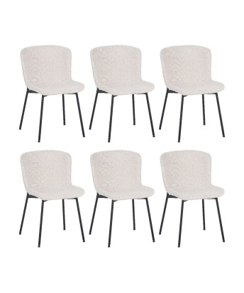 Set of 6 RIYA Modern Upholstered Dining Chair with Fabric Cover