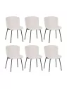 Set of 6 RIYA Modern Upholstered Dining Chair with Fabric Cover