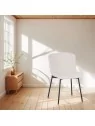 Lot de 6 RIYA Chaise Contemporaine avec Revêtement en Tissu Bouclé ...
