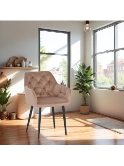 Set of 6 MARIO Tufted Velvet Armchair with Contemporary Style