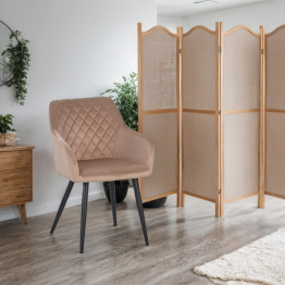 Lot de 6 FLINDY Chaise de Salle à Manger en Velours Matelassé LOT ...