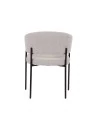 Minimalist Chair with Premium Linen-Look Fabric and Black Metal Frame