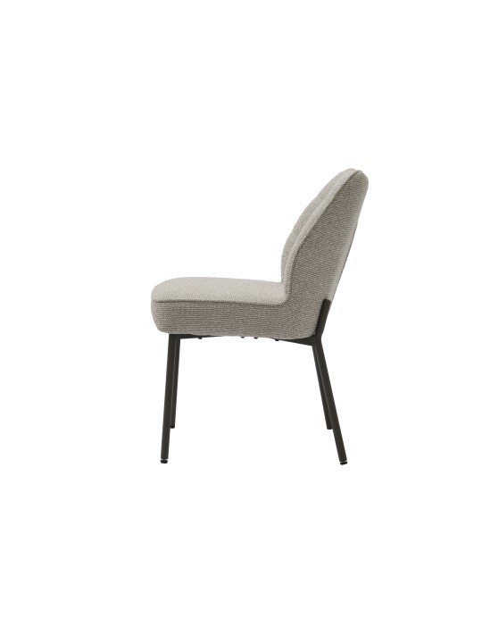 Modern Upholstered Chair with Premium Woven Fabric and Metal Legs