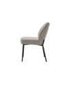 Modern Upholstered Chair with Premium Woven Fabric and Metal Legs