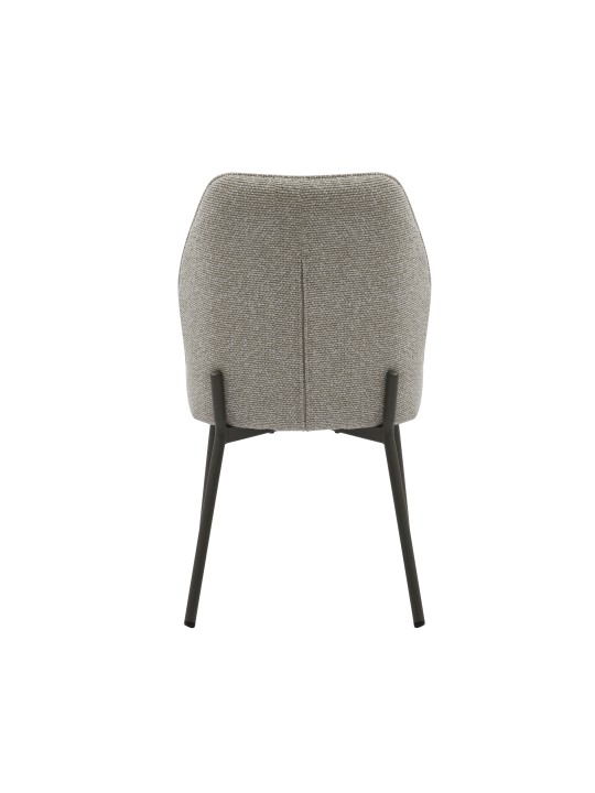 Modern Upholstered Chair with Premium Woven Fabric and Metal Legs