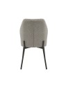 Modern Upholstered Chair with Premium Woven Fabric and Metal Legs