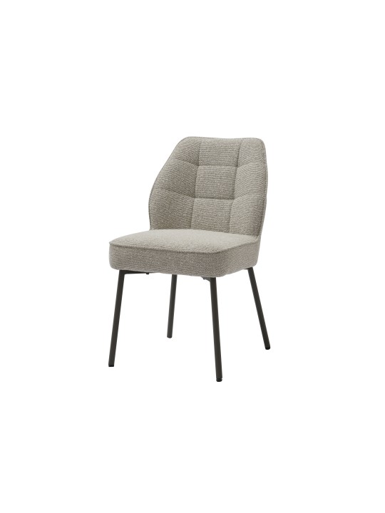 Modern Upholstered Chair with Premium Woven Fabric and Metal Legs