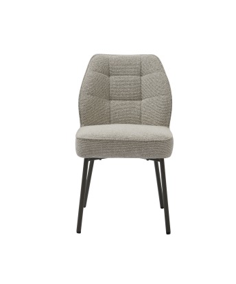 Modern Upholstered Chair with Premium Woven Fabric and Metal Legs