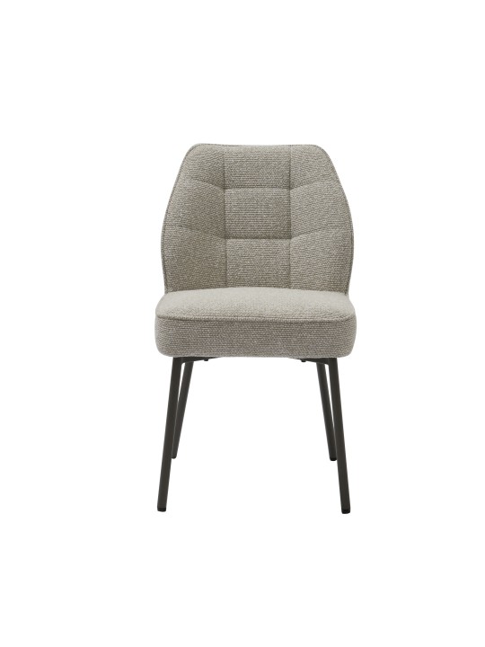 Modern Upholstered Chair with Premium Woven Fabric and Metal Legs