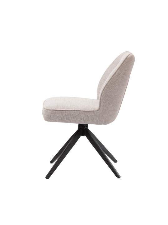 Modern 360° Swivel Chair with Premium Woven Fabric Upholstery