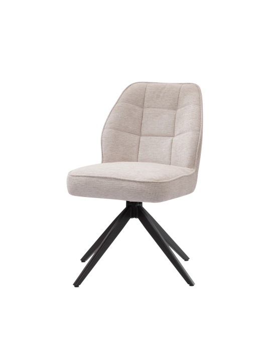 Modern 360° Swivel Chair with Premium Woven Fabric Upholstery