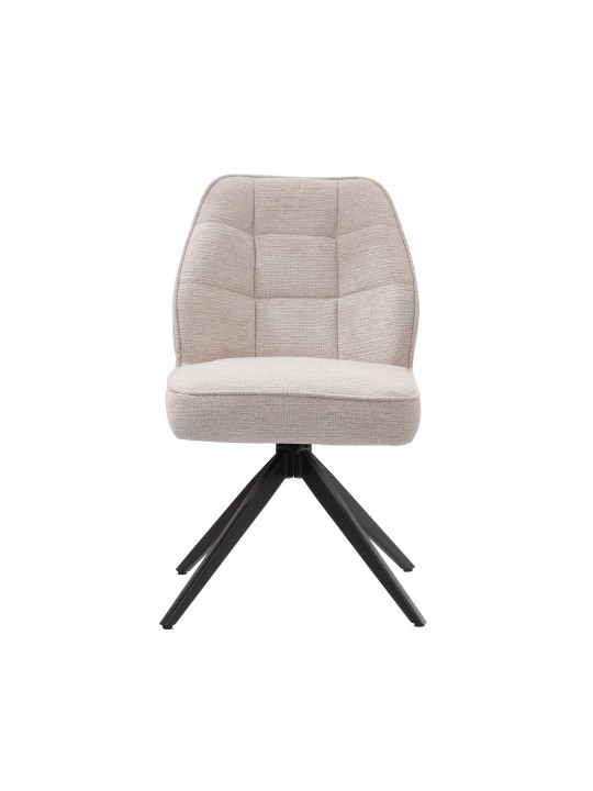 Chaise Pivotante Moderne à 360° avec Revêtement en Tissu Tissé