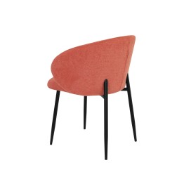 Modern Chair with Two-Tone Textured Fabric Upholstery