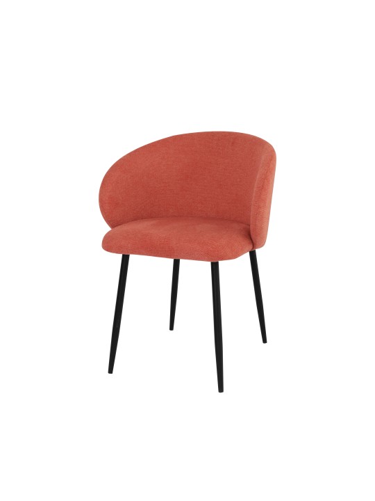 Modern Chair with Two-Tone Textured Fabric Upholstery