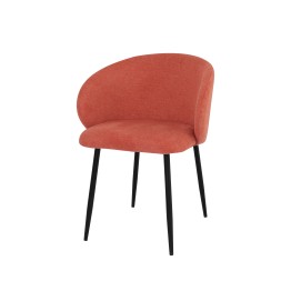 Modern Chair with Two-Tone Textured Fabric Upholstery