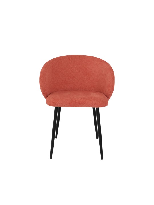 Modern Chair with Two-Tone Textured Fabric Upholstery