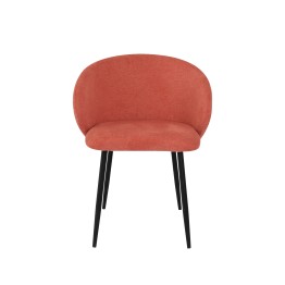 Modern Chair with Two-Tone Textured Fabric Upholstery