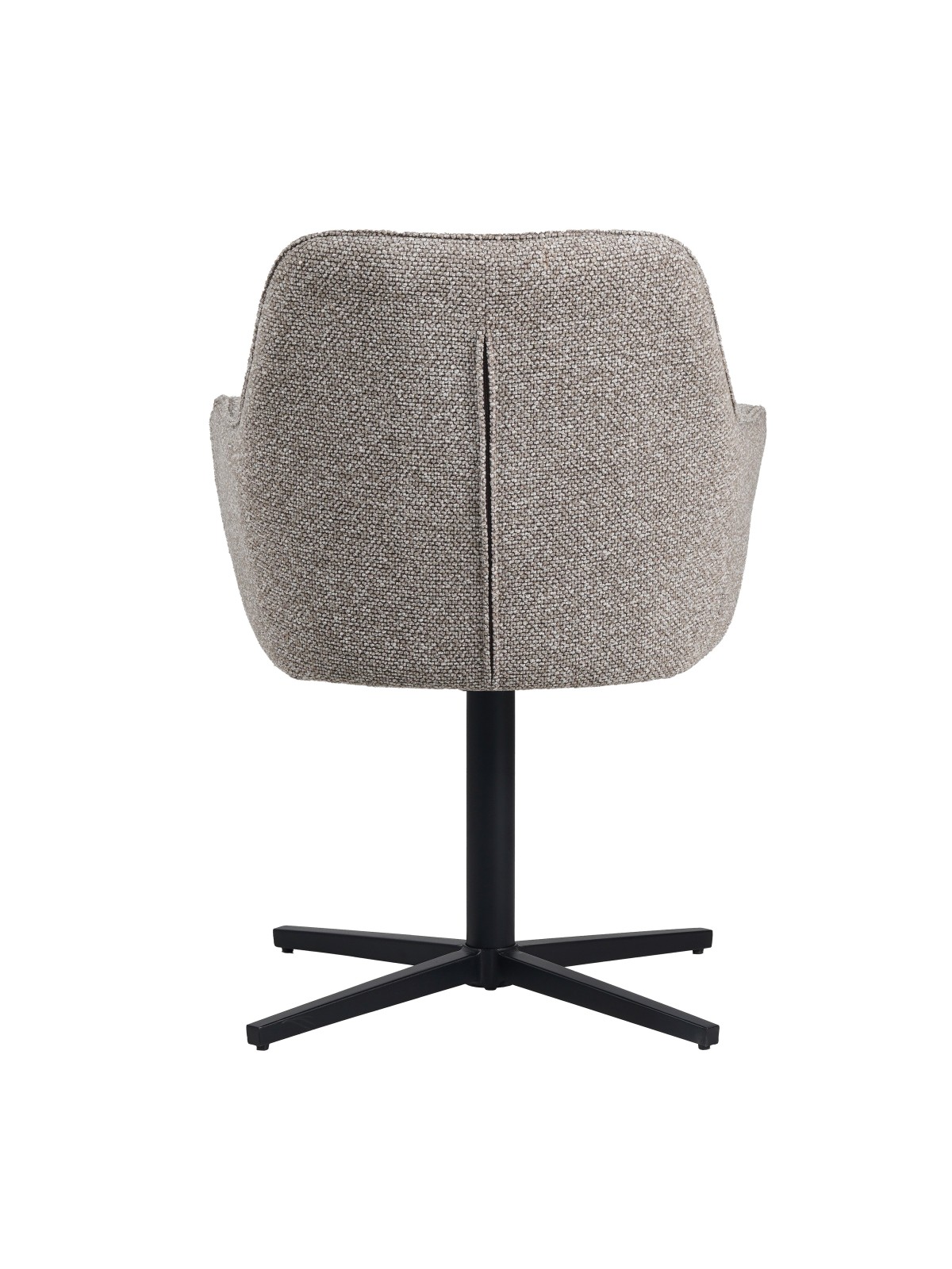 Modern 360° Swivel Armchair in Linen-Look Fabric with Spider Base