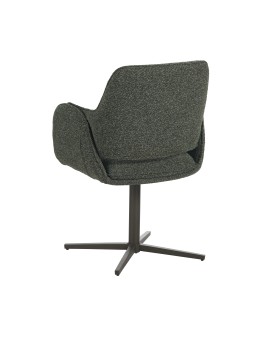 Fauteuil moderne pivotant à 360° en tissu texturé avec piètement en étoile