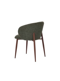 Modern Armchair with Textured Fabric Upholstery