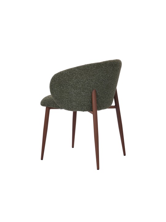 Modern Armchair with Textured Fabric Upholstery