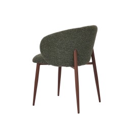 Modern Armchair with Textured Fabric Upholstery