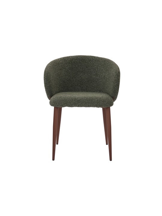 Modern Armchair with Textured Fabric Upholstery