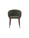Modern Armchair with Textured Fabric Upholstery