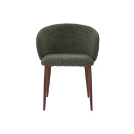 Modern Armchair with Textured Fabric Upholstery