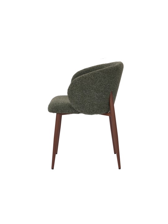 Modern Armchair with Textured Fabric Upholstery